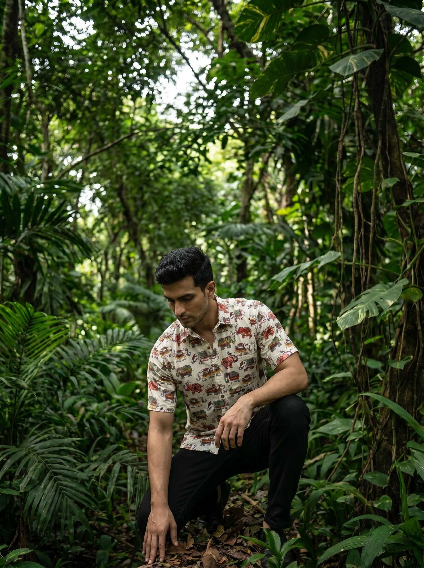 Tribal Elephant Cotton Shirt