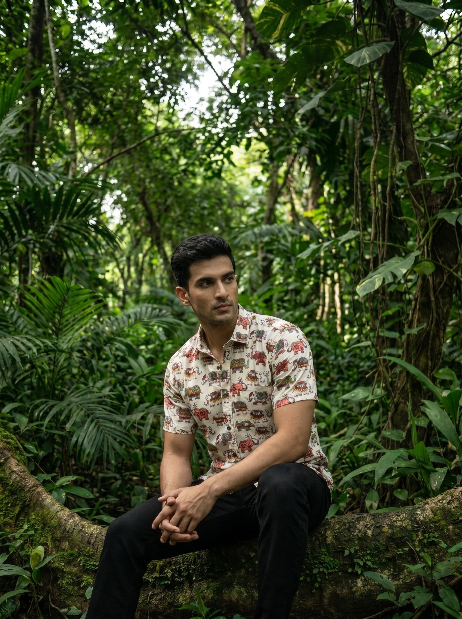 Tribal Elephant Cotton Shirt